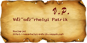 Vásárhelyi Patrik névjegykártya
